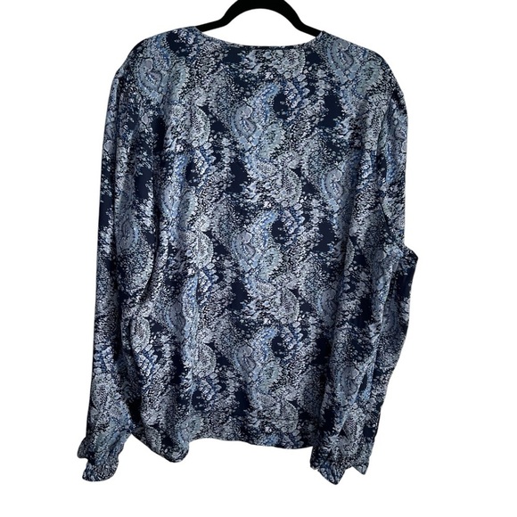 NWT Joie Printed Blouse Parisian  Paisley Keyhole Long Sleeve NWOT XL peasant - Picture 3 of 11